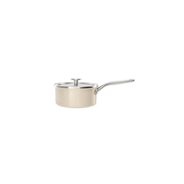 achat pas cher Casserole Émaillée 16cm Crème KitchenAid 1