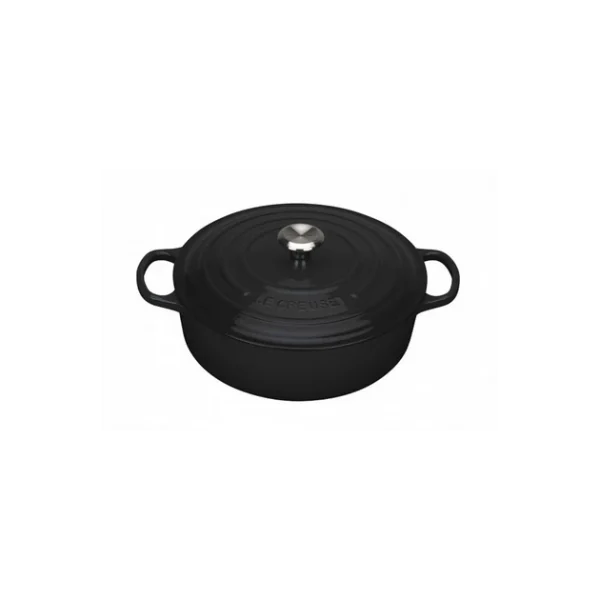 magasin Cocotte en fonte Basse 30 cm Noir Mat Le Creuset Signature 1