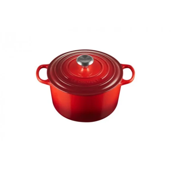 De Qualité Cocotte en Fonte Haute 24 cm Cerise Le Creuset 1