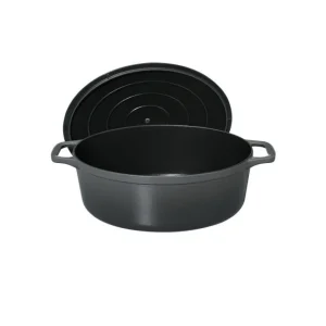 Cocotte en Fonte Ovale 25 cm Caviar Chasseur excellents soldes 11