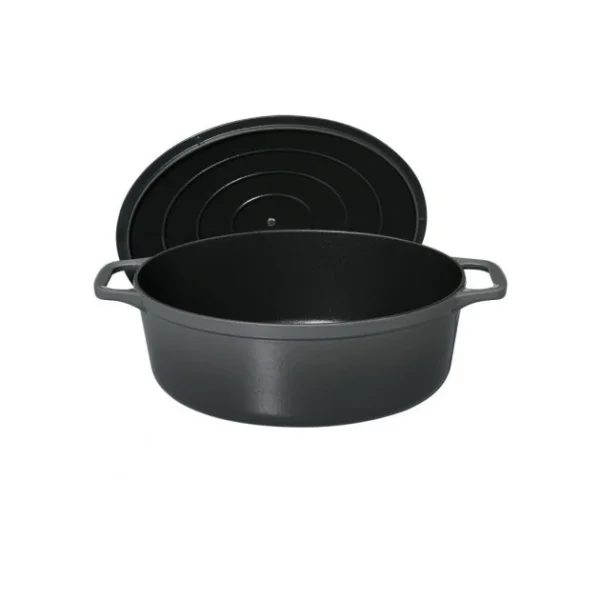 Cocotte en Fonte Ovale 25 cm Caviar Chasseur excellents soldes 4