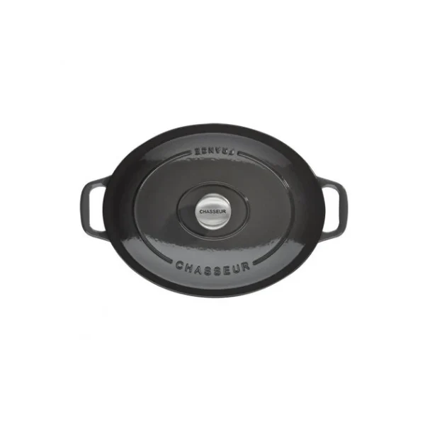 Cocotte en Fonte Ovale 25 cm Caviar Chasseur excellents soldes 1