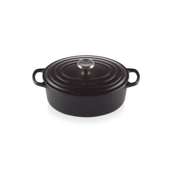 en ligne Cocotte En Fonte Ovale 27 Cm Noir Mat Le Creuset Signature 1