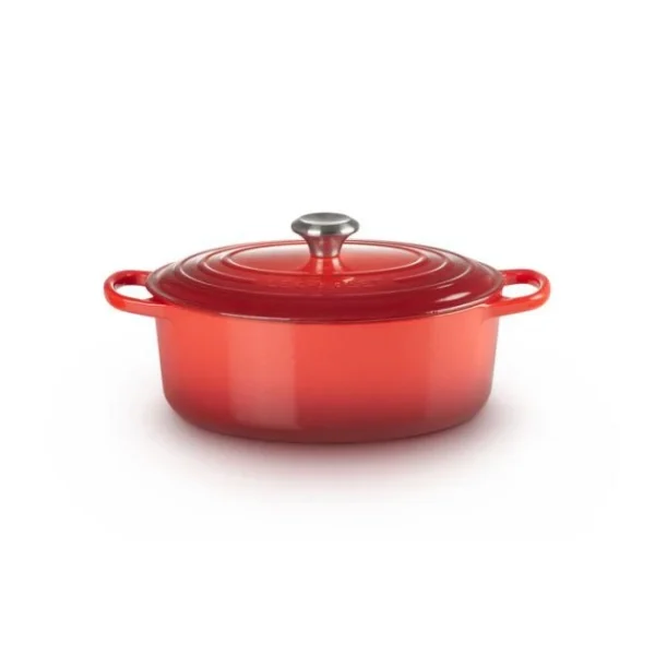 Pas Cher Magasin Soldes Cocotte En Fonte Ovale 29 Cm Cerise Le Creuset Signature 3