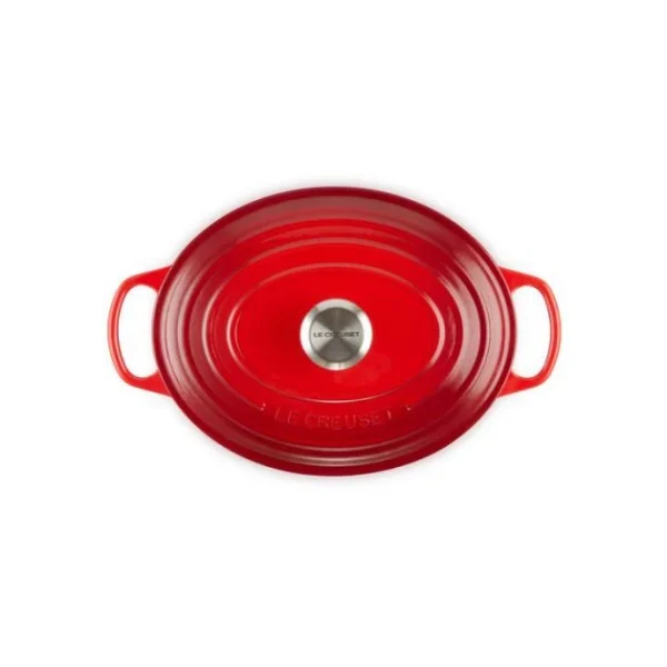 Pas Cher Magasin Soldes Cocotte En Fonte Ovale 29 Cm Cerise Le Creuset Signature 4