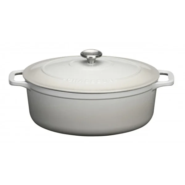 grossiste Cocotte En Fonte Ovale 29 Cm Macadamia Chasseur 3