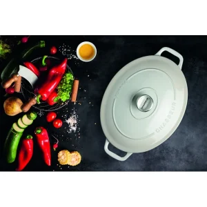 grossiste Cocotte En Fonte Ovale 29 Cm Macadamia Chasseur 10