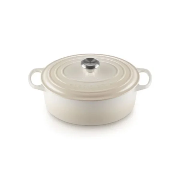 Cocotte En Fonte Ovale 29 Cm Meringue Signature Le Creuset grossiste en ligne 1