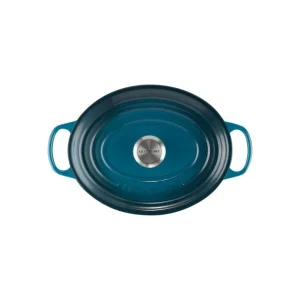 Cocotte En Fonte Ovale 31 Cm Deep Teal Le Creuset Signature prix pas cher 12