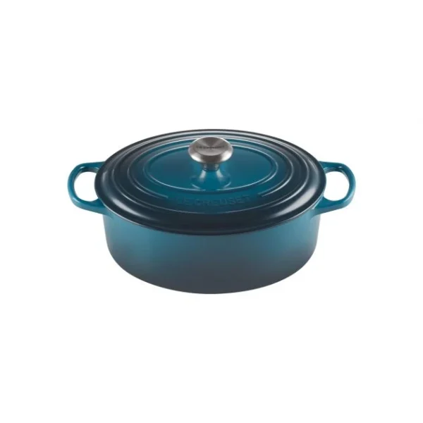 Cocotte En Fonte Ovale 31 Cm Deep Teal Le Creuset Signature prix pas cher 1