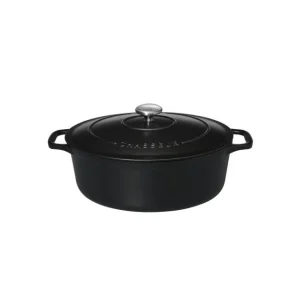 soldes luxe Cocotte En Fonte Ovale 33 Cm Noir Mat Chasseur 9