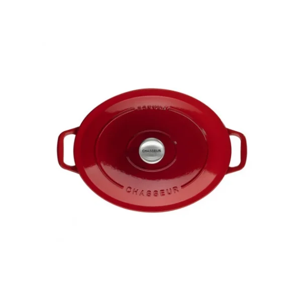 Cocotte en Fonte Ovale 33 cm Rubis Chasseur aux meilleurs prix 1