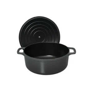 Cocotte en Fonte Ronde 18 cm Caviar Chasseur luxe soldes 11