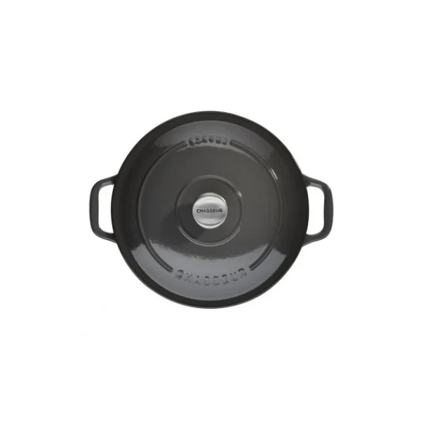 Cocotte en Fonte Ronde 18 cm Caviar Chasseur luxe soldes 1