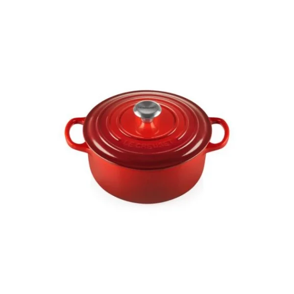 Cocotte en Fonte Ronde 18 cm Cerise Le Creuset Signature pas cher 1