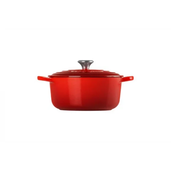 en ligne officielle Cocotte En Fonte Ronde 20 Cm Cerise Le Creuset Signature 3