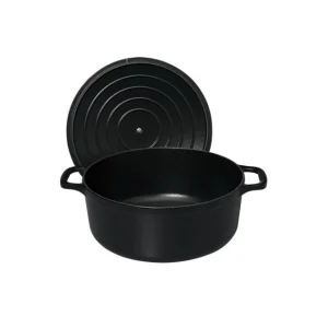 Cocotte En Fonte Ronde 22 Cm Noir Mat Chasseur luxe soldes 12