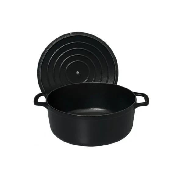 Cocotte En Fonte Ronde 22 Cm Noir Mat Chasseur luxe soldes 4