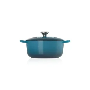 Cocotte En Fonte Ronde 24 Cm Deep Teal Le Creuset Signature Boutique 10