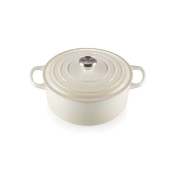 Boutique Cocotte en fonte Ronde 24 cm Meringue Signature Le Creuset 1