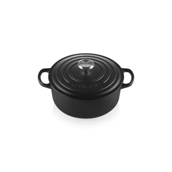 soldes officiel Cocotte En Fonte Ronde 24 Cm Noir Mat Le Creuset Signature 1