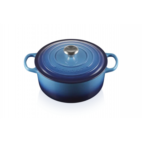 Les achats en ligne Cocotte En Fonte Ronde 26 Cm Azur Le Creuset Signature 1