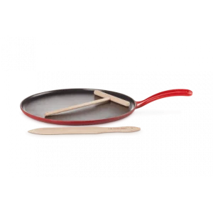 soldes luxe Crêpière Fonte Émaillée 27 Cm Cerise Avec Accessoires Le Creuset 6