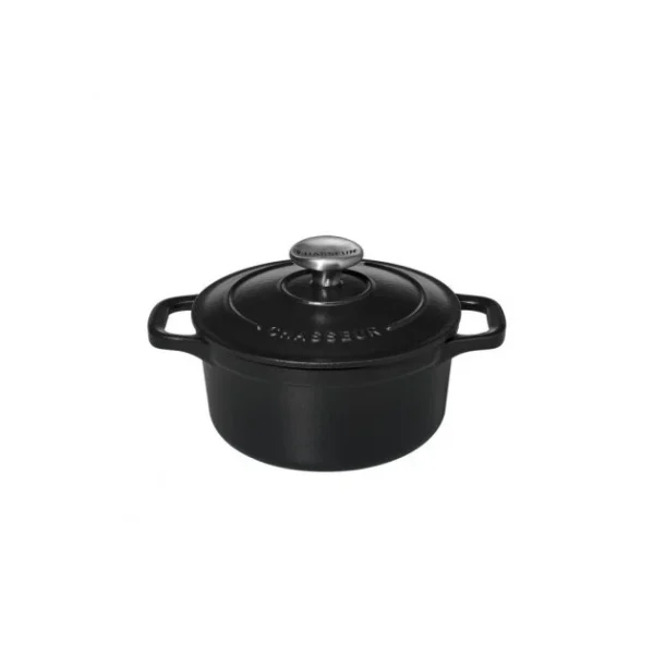 comparez les prix Mini Cocotte En Fonte Ronde 10 Cm Noir Mat Chasseur 3