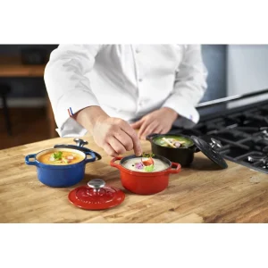 Mini Cocotte En Fonte Ronde 12 Cm Rubis Chasseur soldes 16