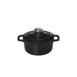 soldes de Noël Mini Cocotte En Fonte Ronde 16 Cm Noir Mat Chasseur 10