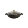 Livraison internationale Mini Wok En Fonte 18 Cm Noir Mat Chasseur 5