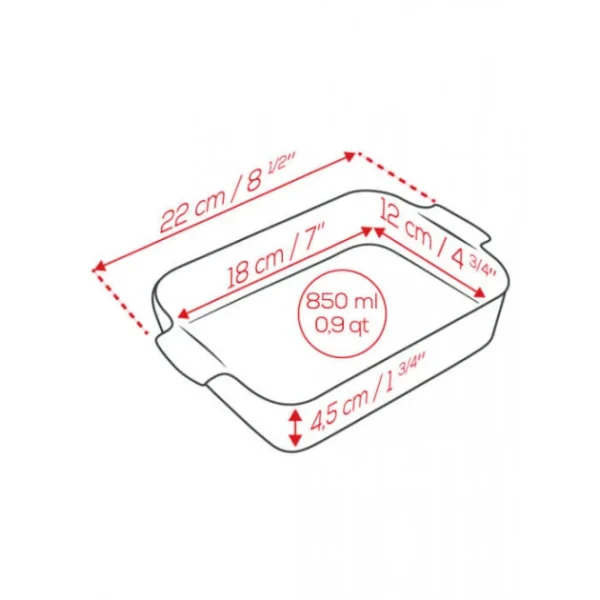 Plat à Four Rectangulaire En Céramique Appolia 22 Cm Ardoise Peugeot pas cher marque 5