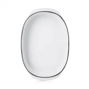 Plat Oblong Blanc Cumulus 26 X 18,5 Cm Caractère Culinaire Revol achat pas cher 8