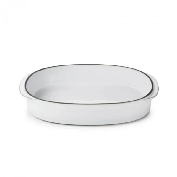 Plat Oblong Blanc Cumulus 26 X 18,5 Cm Caractère Culinaire Revol achat pas cher 1