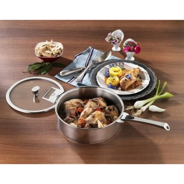 Sauteuse Casteline Ø 26 Cm Manche Amovible Inox Cristel Neuve avec étiquette 3