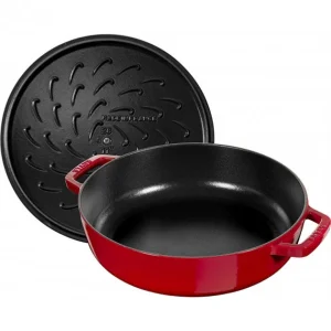 magasins pour Sauteuse En Fonte Chistera 24 Cm Rouge Cerise Staub 14