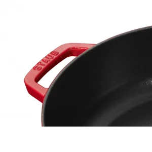 magasins pour Sauteuse En Fonte Chistera 24 Cm Rouge Cerise Staub 18