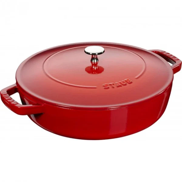 magasins pour Sauteuse En Fonte Chistera 24 Cm Rouge Cerise Staub 1