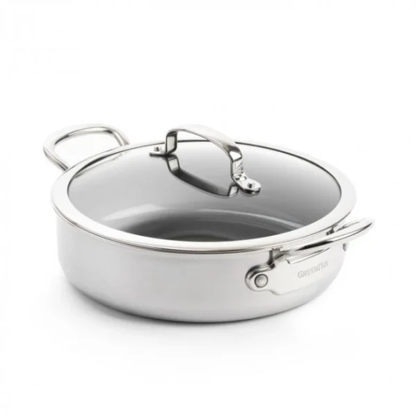 Sauteuse Inox Ø 26 cm avec Couvercle PREMIERE GreenPan livraison la plus rapide 1