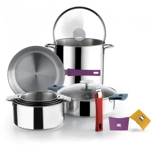 l'unique style Sauteuse Mutine Ø 22 cm Manche Amovible Anti-Adhésive Inox Cristel 11