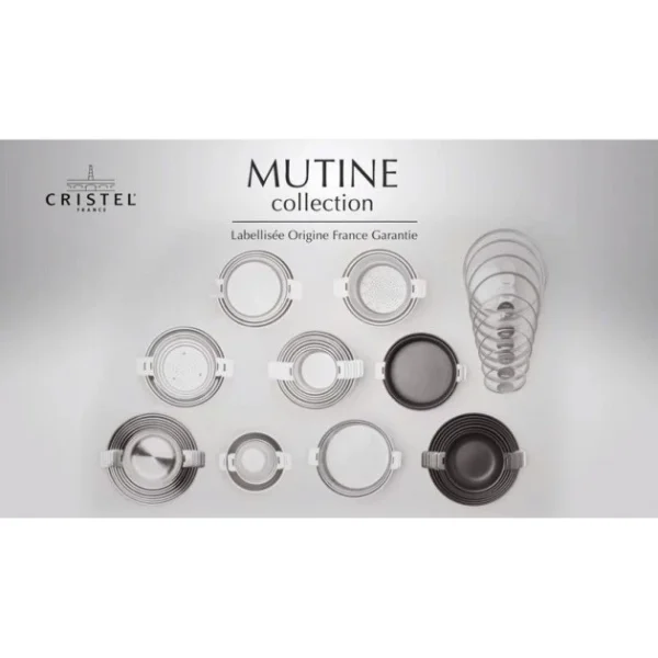 Sauteuse Mutine Ø 28 cm Manche Amovible Anti-Adhésive Inox Cristel prix pas cher 3