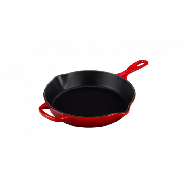 Top ventes Skillet Rond Profond 26cm En Fonte Cerise Le Creuset 1