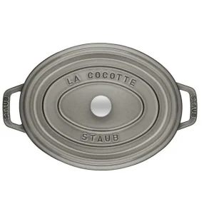 Officielle STAUB Cocotte Fonte Ovale 15 Cm Gris Graphite 0,6 L 8