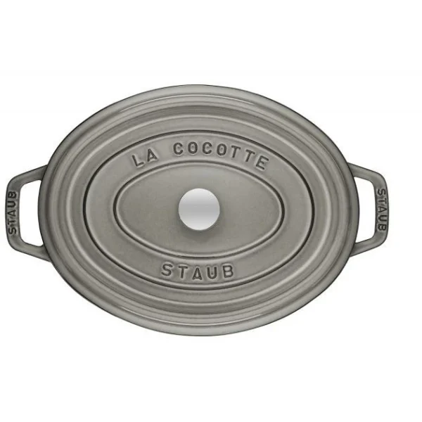 Officielle STAUB Cocotte Fonte Ovale 15 Cm Gris Graphite 0,6 L 3