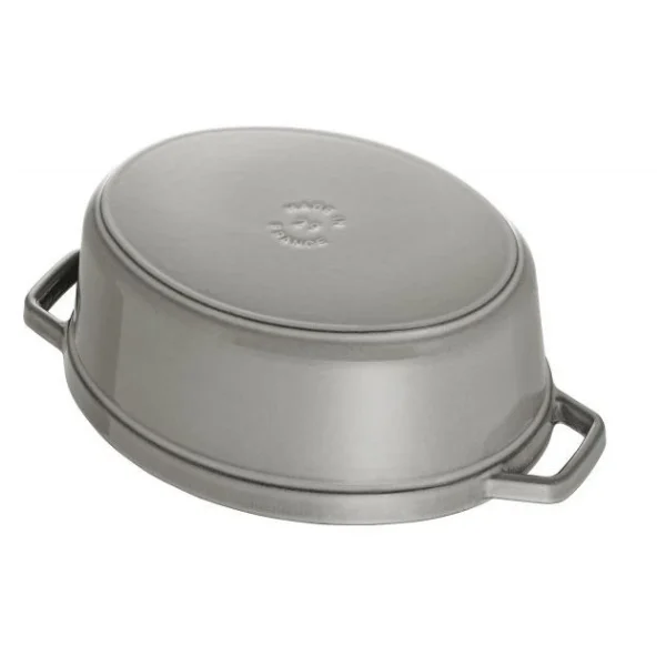 Dernières Nouveautés STAUB Cocotte Fonte Ovale 15 cm Gris Graphite 0,6 L 4