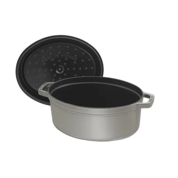 Officielle STAUB Cocotte Fonte Ovale 15 Cm Gris Graphite 0,6 L 5