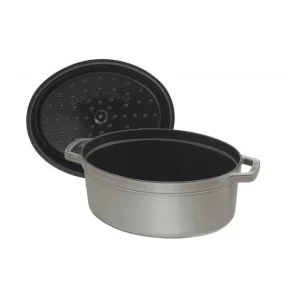 Dernières Nouveautés STAUB Cocotte Fonte Ovale 15 cm Gris Graphite 0,6 L 12