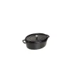 STAUB Cocotte Fonte Ovale 15 cm Noir Mat 0,6 L soldes pas cher 13