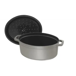 belle STAUB Cocotte Fonte Ovale 17 Cm Gris Graphite 1 L 12