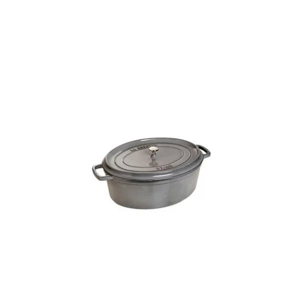 belle STAUB Cocotte Fonte Ovale 17 Cm Gris Graphite 1 L 1